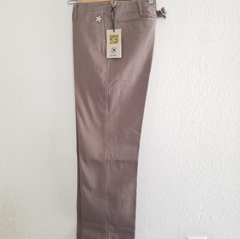 Golden Goose Cropped Chino Pants Size IT 44 Khaki Beige - Picture 2 of 12